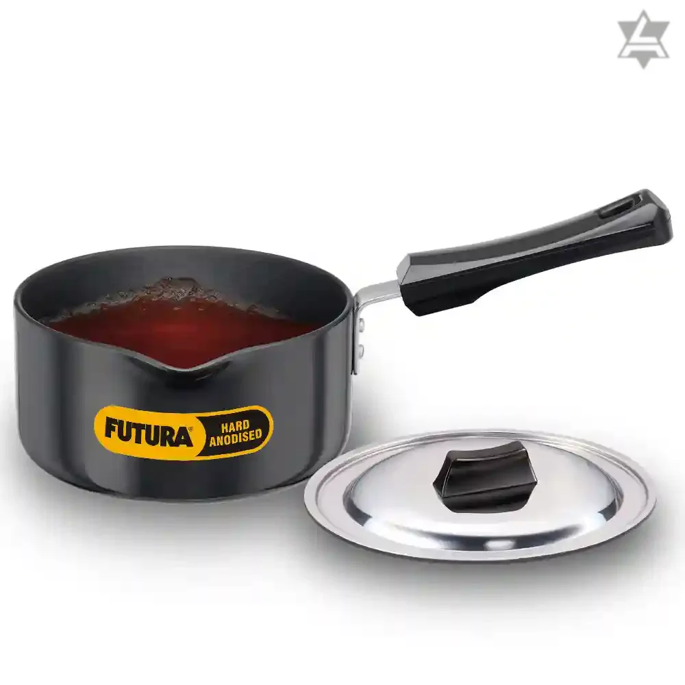 Hawkins Futura 1.5 Litre Saucepan, Hard Anodised Sauce Pan with Stainless Steel Lid, Induction Saucepan, Small Sauce Pan, 